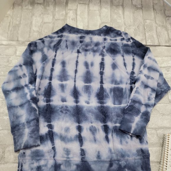 Victoria Secret PINK Vintage Blue Tie Dye Crew Sweater Sz XS - Picture 9 of 9